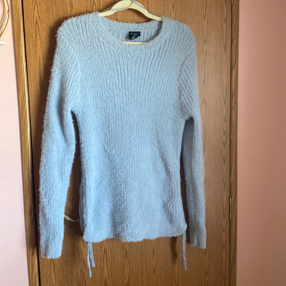 Fuzzy Blue Sweater